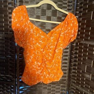 Floral Orange Women's Top